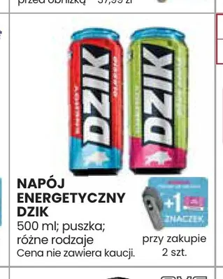 Napój energetyczny Dzik promocja w Stokrotka