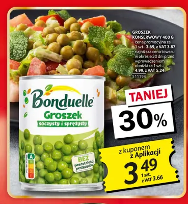 Groszek konserwowy Bonduelle promocja w Selgros