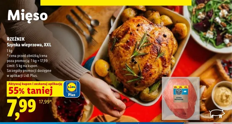 Szynka wieprzowa XXL Rzeźnik promocja w Lidl
