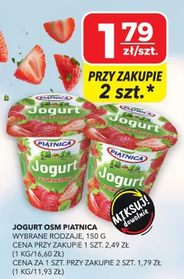 Jogurt owocowy promocja w Top Market