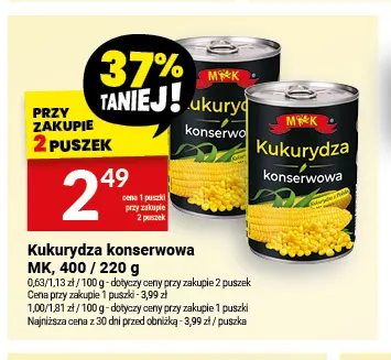 Kukurydza konserwowa MK promocja w Twój Market