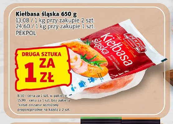 Kiełbasa śląska Pekpol promocja w Prim Market