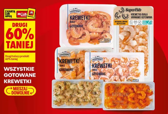 Krewetki białe gotowane Marinero promocja w Biedronka