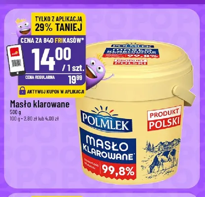 Masło klarowane Polmlek promocja w POLOmarket