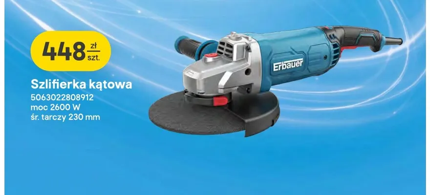 Szlifierka kątowa Erbauer promocja w Castorama