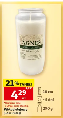 Wkład olejowy Agnes promocja w Auchan