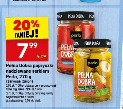 Papryczki czerwone nadziewane serkiem Pełna Dobra Perla promocja w Twój Market