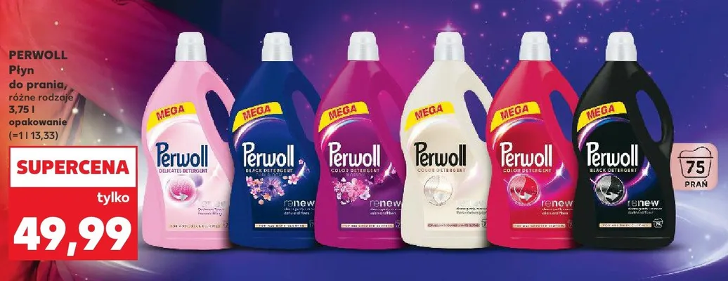 Płyn do prania różne rodzaje 3,75 l promocja w Kaufland
