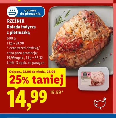 Rolada indycza z pietruszką Rzeźnik promocja w Lidl