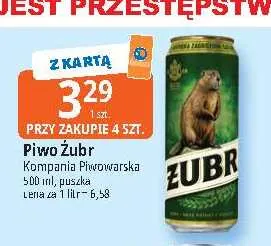 Piwo Żubr promocja w Leclerc