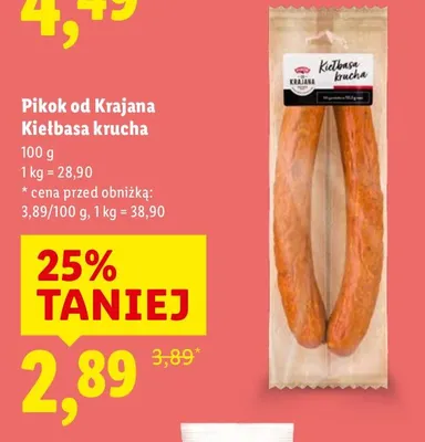 Kiełbasa krucha promocja w Lidl