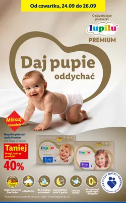 Pieluszki Lupilu Premium rozmiar 5 promocja w Lidl