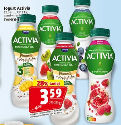 Jogurt Activia truskawka-zboża Danone promocja w Prim Market