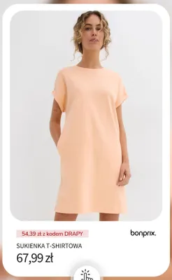 Sukienka T-shirtowa bonprix promocja w bonprix