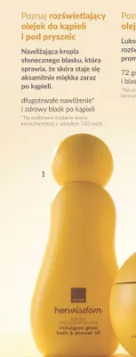 Rozświetlający olejek do kąpieli i pod prysznic Sim Sim Herwisdom Avon promocja w AVON