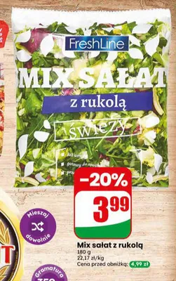 Mix sałat z rukolą FreshLine promocja w Dino
