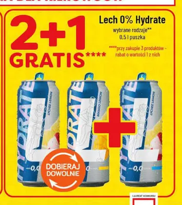 Piwo bezalkoholowe Lech Hydrate Mango Lemon promocja w POLOmarket