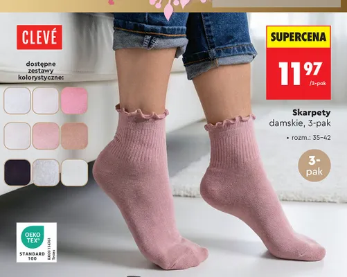 Skarpety damskie, 3-pak promocja w Biedronka