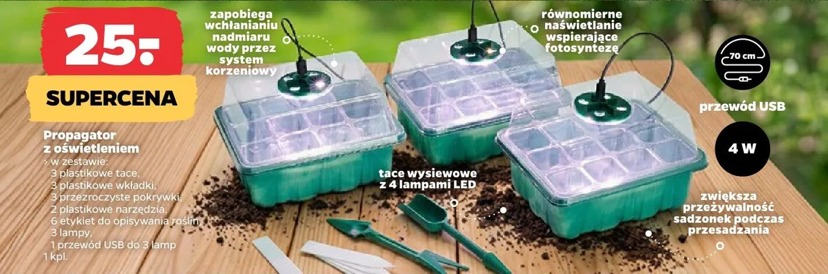 Propagator z oświetleniem promocja w Netto