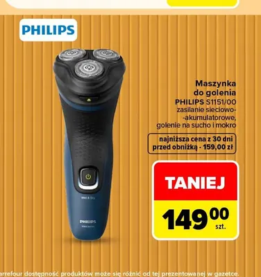 Maszynka do golenia Philips S1151/00 promocja w Carrefour