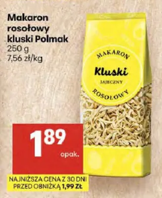 Makaron rosołowy kluski Polmak promocja w Delikatesy Centrum