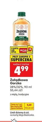 Likier Żołądkowa Gorzka z miętą promocja w Biedronka