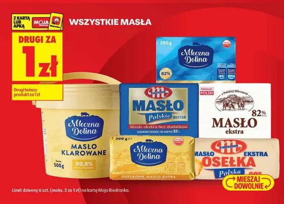 Masło klarowane Mleczna Dolina promocja w Biedronka