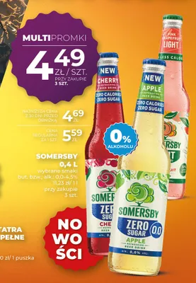 Piwo Somersby Pink Grapefruit Light promocja w Duży Ben