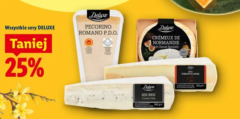 Wszystkie sery Deluxe promocja w Lidl