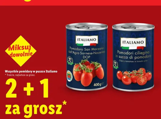 Pomidory w puszce San Marzano dell'Agro Sarnese-Nocerino DOP Italiamo promocja w Lidl