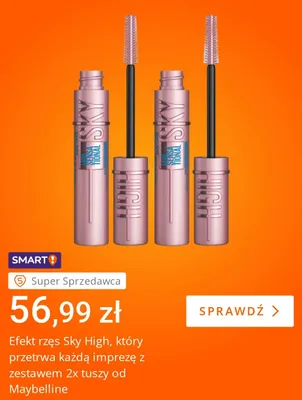 Tusz do rzęs Maybelline Lash Sensational Sky High 2-pak promocja w Allegro