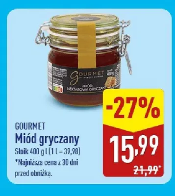 Miód gryczany Gourmet promocja w Aldi