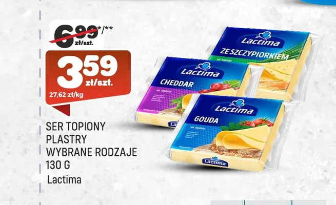 Ser topiony plastry Cheddar Lactima promocja w Społem Praga