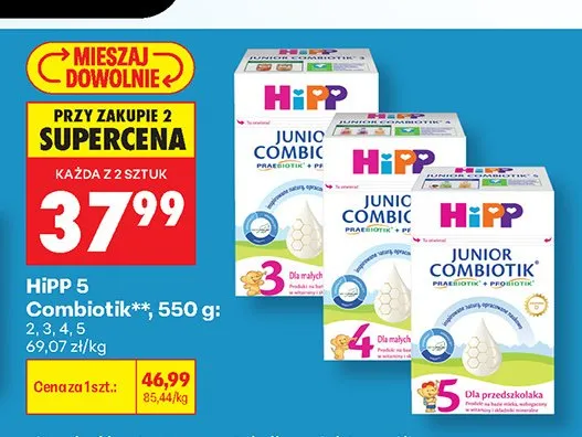 Mleko modyfikowane HiPP 5 Combiotik promocja w Biedronka