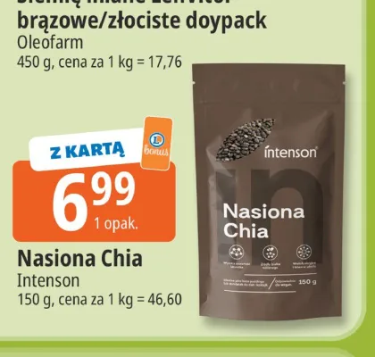 Nasiona Chia Intenson promocja w Leclerc