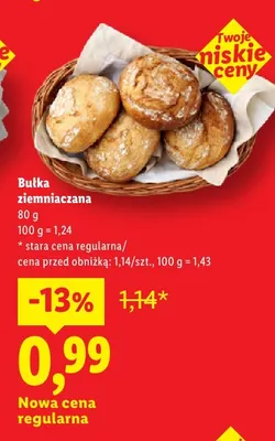Bułka ziemniaczana promocja w Lidl
