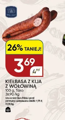 Kiełbasa z kija z wołowiną Tako promocja w Chata Polska