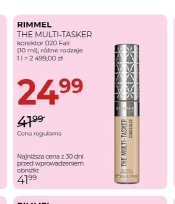 Korektor The Multi-Tasker 020 Fair Rimmel promocja w Drogerie Jawa