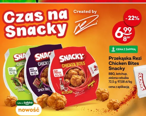 Przekąska Rezi Chicken Bites Snacky zielona cebulka promocja w Żabka