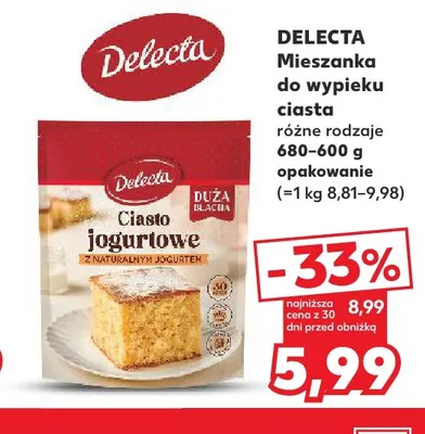 Mieszanka do wypieku ciasta Delecta promocja w Kaufland