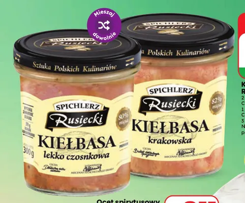 Kiełbasa krakowska Spichlerz Rusiecki promocja w Dino