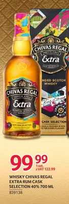 Whisky Chivas Regal Extra Rum Cask Selection 40% promocja w Selgros