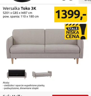 Wersalka Toko 3K promocja w Black Red White