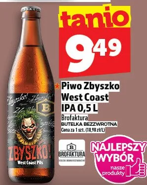 Piwo Zbyszko West Coast IPA promocja w TOPAZ