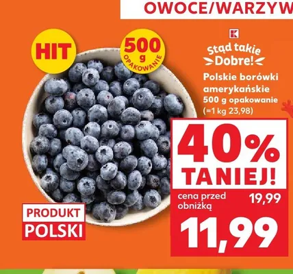Borówki amerykańskie polskie promocja w Kaufland