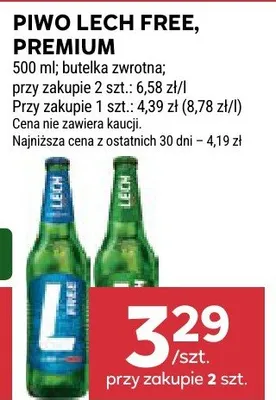 Piwo Lech Free Premium promocja w Stokrotka