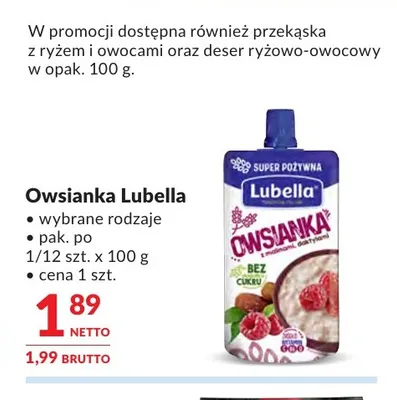 Owsianka Lubella promocja w Makro