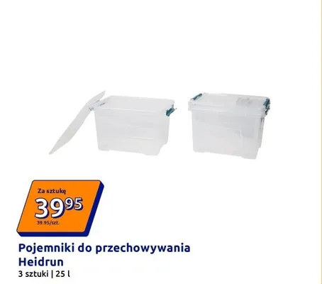 Pojemniki do przechowywania, 3 szt. promocja w Action