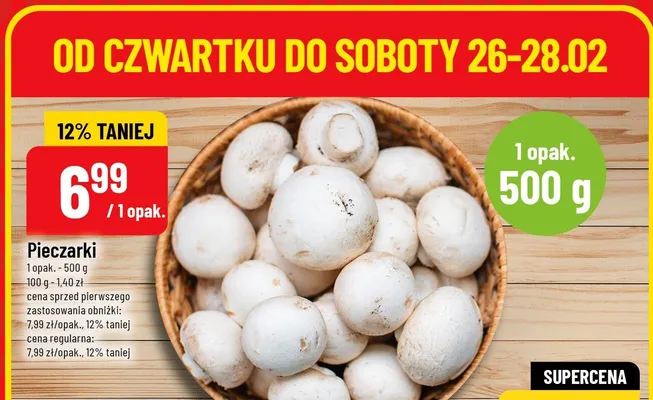 Pieczarki promocja w POLOmarket
