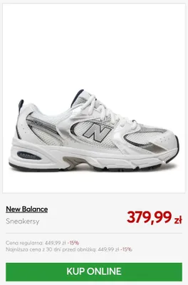Sneakersy New Balance 530 promocja w eobuwie.pl